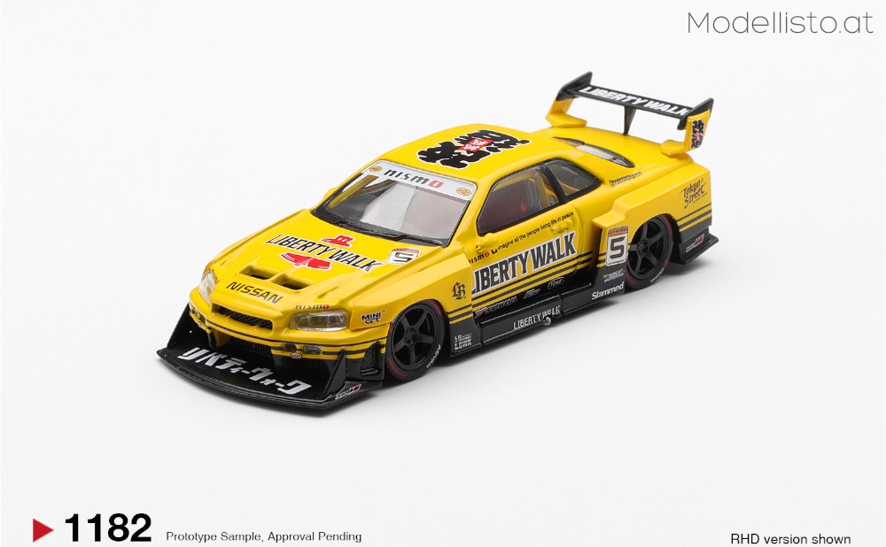 MGT1182r MiniGT NISSAN GTR (R34) SKYLINE SUPER SILHOUETTE SPORT YELLOW 2025