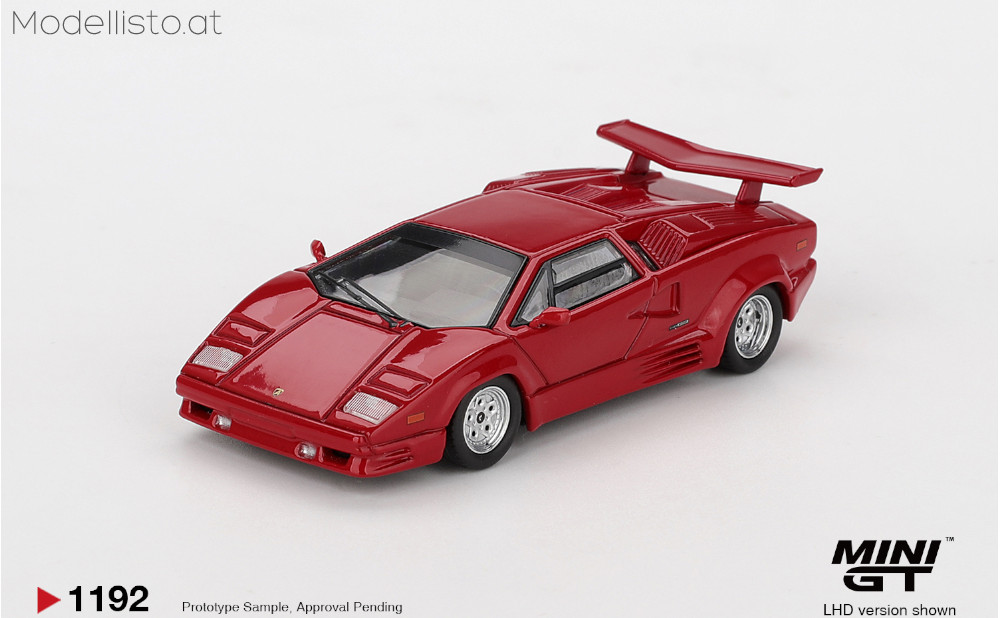 MGT1192 MiniGT LAMBORGHINI COUNTACH 25TH ANNIVERSARY RED 1988