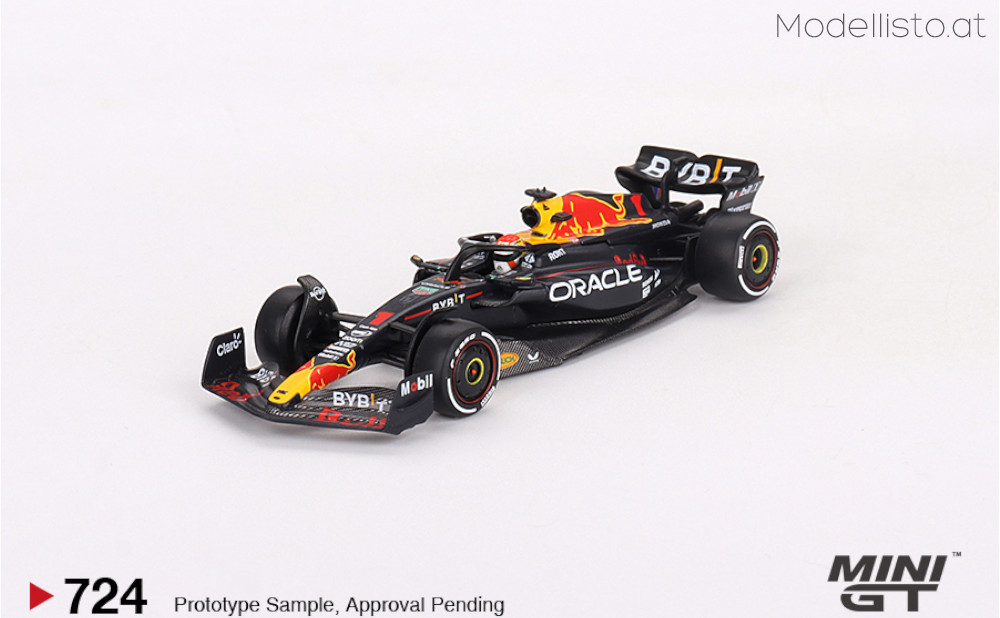 MGT724 MiniGT 2023 Red Bull Racing F1 RB19 #1 Max Verstappen Bahrein GP Winner