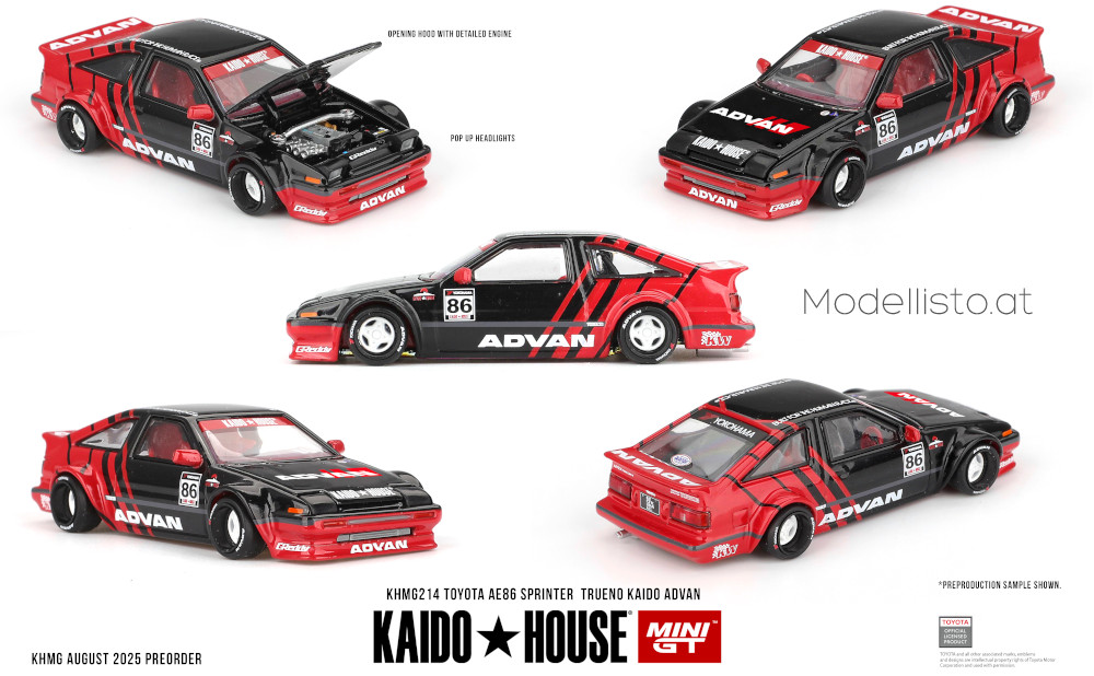 KHMG214 MiniGT/Kaido House TOYOTA AE86 SPRINTER TRUENO KAIDO ADVAN 1983