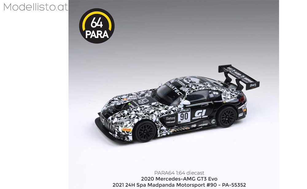 PA55351L PARA64 Mercedes AMG GT3 2021 24h Spa Madpanda Motorsport #90