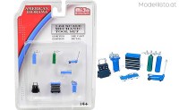 38405 American Diorama 1/64 Mechaniker Werkzeug Set blau