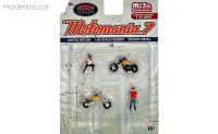 AD76520 American Diorama 1/64 Motormania 7 Figuren Set