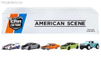 Hotwheels HFF44 Premium Car Culture American Scene Container Set, 5-Pack