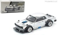 PR640330 Pop Race Nissan Skyline GT-R V8 Drift Hakosuka silver chrome
