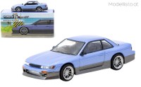 T64G-025-PU 1/64 Tarmac Nissan Silvia Vertex (S13), blue/grey