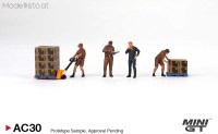 MGTAC30 MiniGT 1/64 UPS Europa Workers Figuren Set