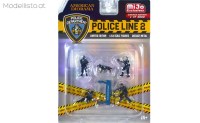 AD76497 American Diorama 1/64 Police Line 2 Figuren Set