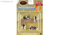 AD76504 American Diorama 1/64 Motomania 4 Figuren Set