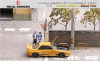 FH014 Focal Horizon 1/64 Nissan GTR-R32 with opening hood, yellow/black hood
