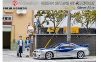 FH018 Focal Horizon 1/64 Nissan GTR-R33 with opening hood, silver/blue