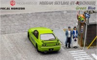 FH023 Focal Horizon 1/64 Nissan GT-R (BCNR33) with opening hood, apple green