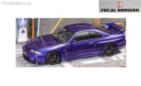 FH026 Focal Horizon 1/64 Nissan GTR-R33 with opening hood, full carbon purple