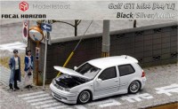 FH028 Focal Horizon 1/64 1/64 Volkswagen VW Golf MK4 with opening hood, silver