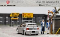 FH028 Focal Horizon 1/64 1/64 Volkswagen VW Golf MK4 with opening hood, silver