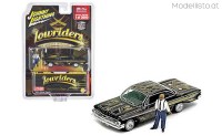 jlcp7456 1/64 Johnny Lightning Chevy Impala 1961 Lowrider mit Figur