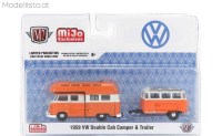 M2-38100MJS03 1/64 M2 Machines 1959 VW Double Cab Camper & Trailer