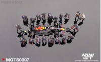 MGTS0007 MiniGT Oracle Red Bull Racing RB18 #11 Sergio Perez, 2022 Abu Dhabi GP Pit Crew Set